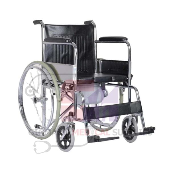 WHEEL CHAIR WITH COMMODE